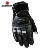 Men Genuine Cow Leather Motorcycle Touch Screen Gloves Waterproof Windproof Warm Winter